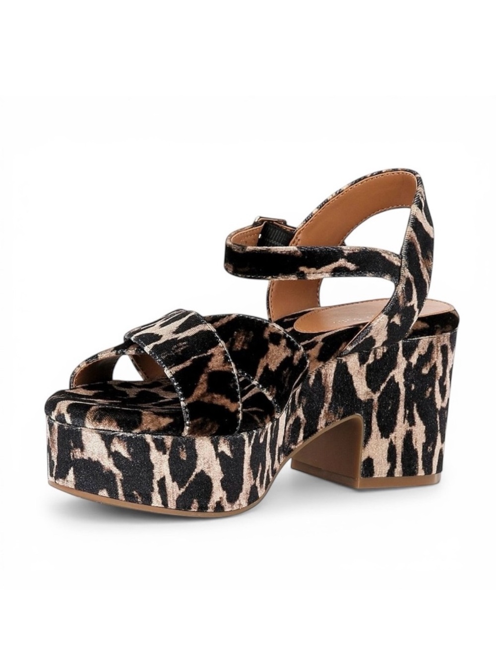 NWT Gianni Bini Leopard Platform Heels 8.5M Chunky Heel Sandals